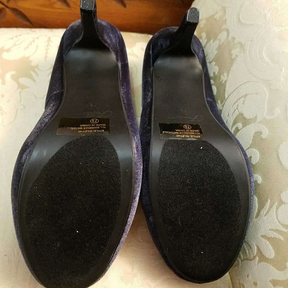 NIB Forever grey flowered pumps, "Riley" model - Picture 4 of 6
